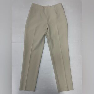 Berwich Cream Italian Trouser Cropped Ankle Dress Pants Size Italy 42 US 8
